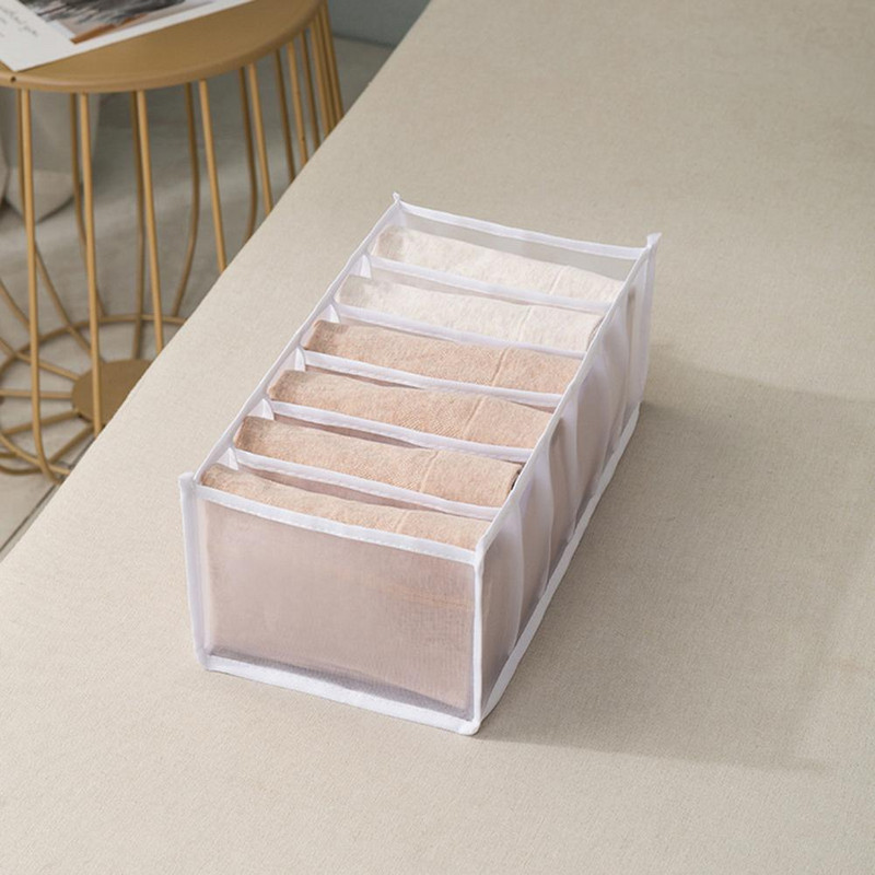 Úložný box na džínsy, skladací umývateľný šatník, organizér na oblečenie, sieťovaný organizér na oblečenie, deliaca priečka zásuviek