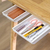 Skrytý úložný box do spálne, organizér na štetce na make-up, samolepiaci, kancelárske potreby, úložný box na písanie