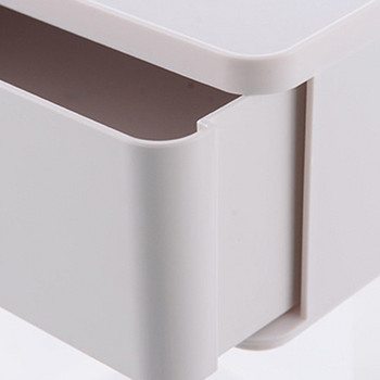 Рафт Настолен чекмедже Кутия за съхранение Слоеста спалня за спестяване на пространство може да бъде насложена с дръжка Oragnizer