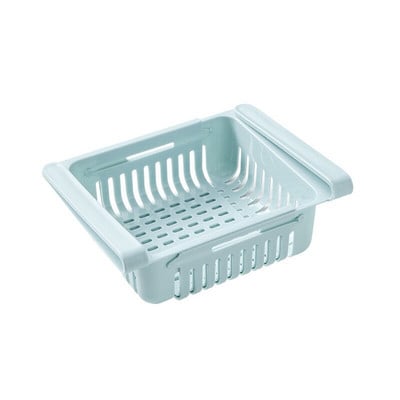 Nastaviteľný roztiahnuteľný úložný stojan na chladničku do kuchyne, držiak police do chladničky s mrazničkou, výsuvný košík, šetrí miesto