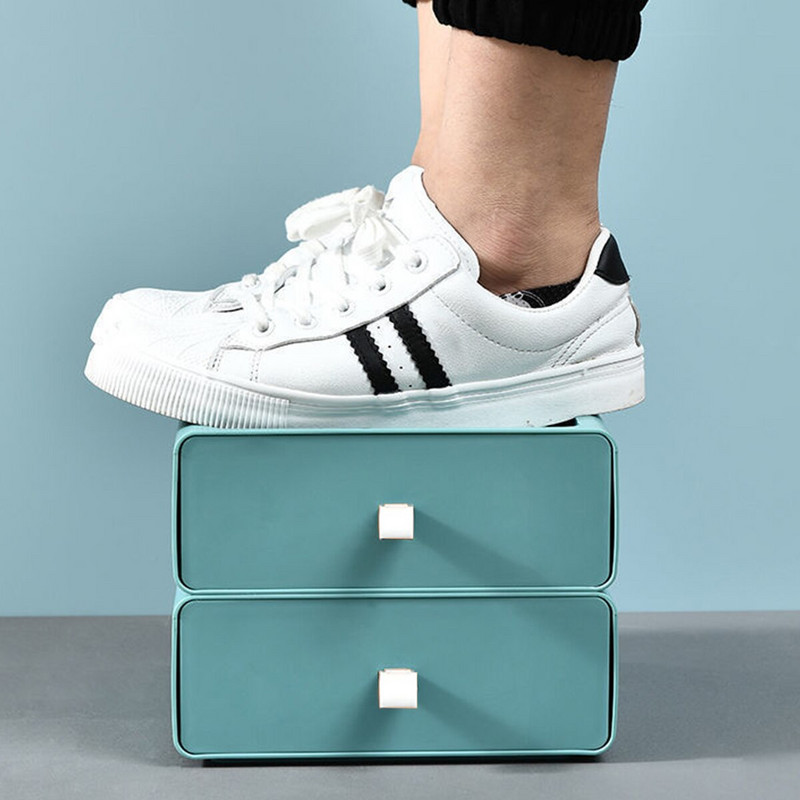 Úložný box na stôl so zásuvkami, stohovateľné zásuvky na stôl s rukoväťou, veľkokapacitný organizér na makaróny, opakovane použiteľný