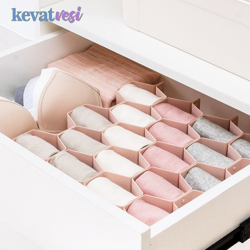 DIY Honeycomb Honeycomb Zásuvkový deliaci organizér na spodnú bielizeň Organizéry zásuviek na ponožky a kravaty Nastaviteľná úložná priečka Úložný box
