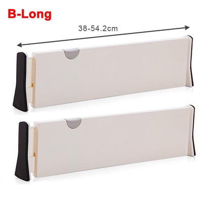 Állítható tároló fiókok elválasztó Behúzható műanyag fiókelválasztó tartó Konyhai fiók rendszerező Szekrény fiókelválasztók