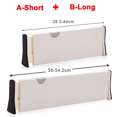 Állítható tároló fiókok elválasztó Behúzható műanyag fiókelválasztó tartó Konyhai fiók rendszerező Szekrény fiókelválasztók