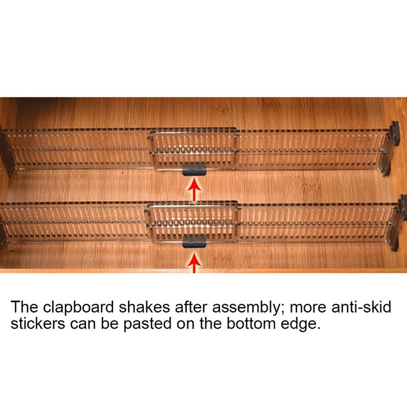 2 ks nastaviteľná oddeľovacia priečka do zásuviek, deliaca priečka, ponožky, skriňa, úložný organizér, deliaca doska, organizéry do šindľov, príslušenstvo do domácnosti