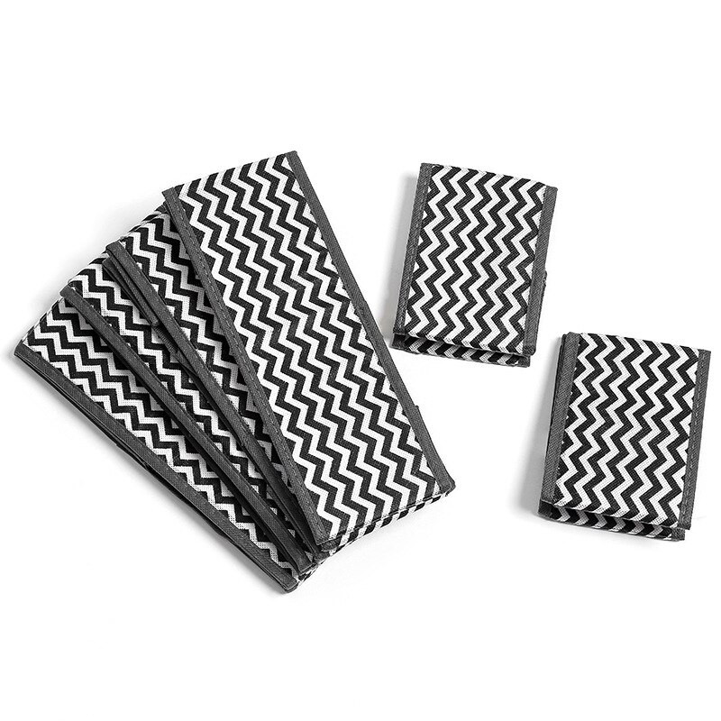 6/8/10 ks netkaná úložná krabica na spodnú bielizeň, skladacia zásuvka na ponožky a oblečenie, triediaca krabica na podprsenky, skriňa, kontajner so zásuvkami, domáce úložné priestory