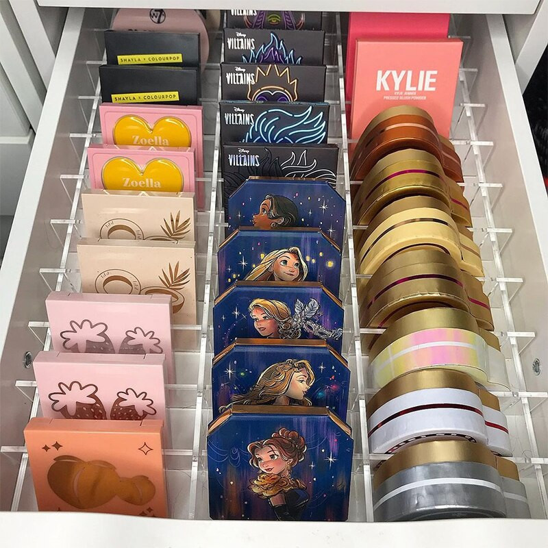 Set separatoare acrilice ANON pentru comoda MALM cu 6 sertare/oglinda, organizator de machiaj acrilic Separatoare sertare MALM, depozitare machiaj