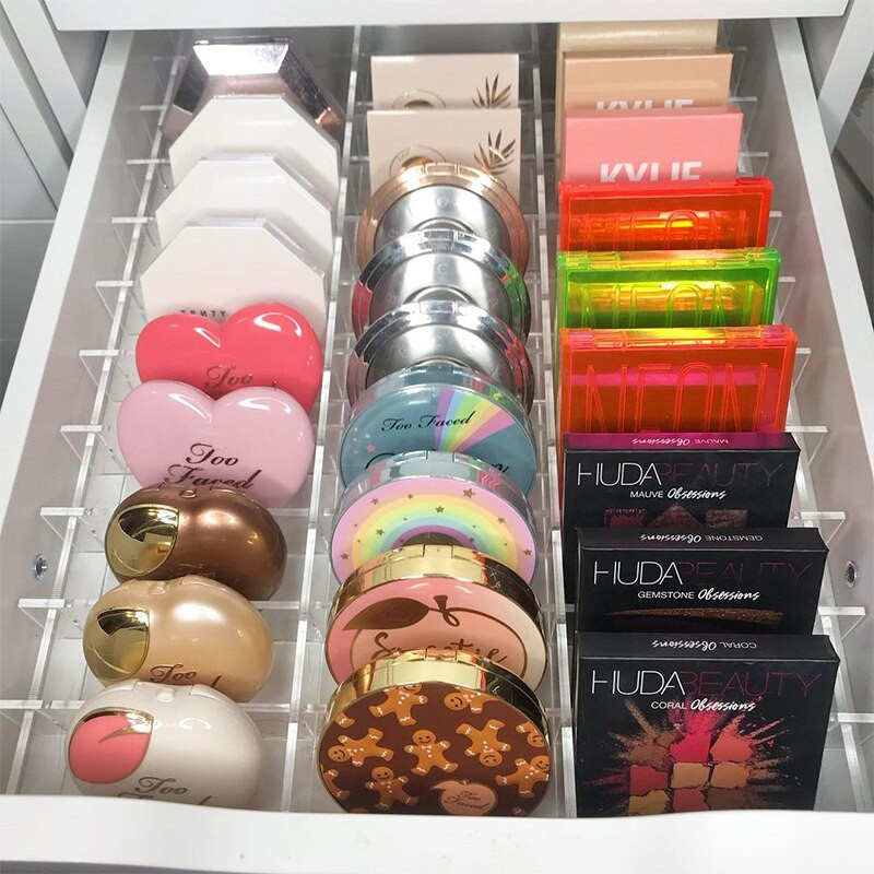 Set separatoare acrilice ANON pentru comoda MALM cu 6 sertare/oglinda, organizator de machiaj acrilic Separatoare sertare MALM, depozitare machiaj