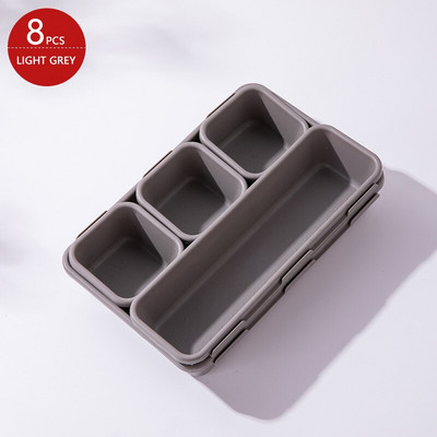 8 ks úložných zásuviek na papierenské potreby pre domácnosť, prachotesné organizéry na make-up pre ženy do kuchyne, kúpeľňové doplnky