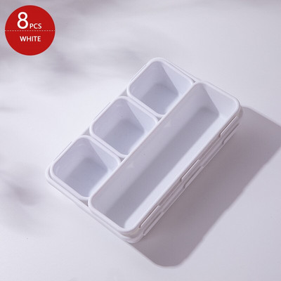 8 ks úložných zásuviek na papierenské potreby pre domácnosť, prachotesné organizéry na make-up pre ženy do kuchyne, kúpeľňové doplnky