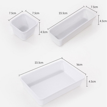 8 τμχ/σετ Ρυθμιζόμενο συρτάρι Organizer Κουτί Δίσκοι Μακιγιάζ Καλλυντικά Διάφορα Διαιρέτη Θήκη Κουζίνας Μπάνιο Ντουλάπα Κουτί κοσμημάτων
