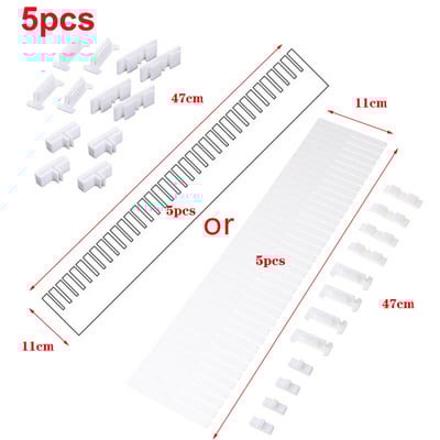 Priečky do zásuviek, organizéry na priečky do zásuviek 5 ks, nastaviteľná plastová priečka, DIY plastová mriežka, úložný priestor na make-up do domácnosti