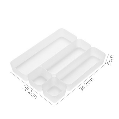 1 set cutie de depozitare cu sertar reglabil, organizator, articole diverse din plastic, recipient pentru cosmetice, despărțitor, cutie de finisare pentru articole diverse
