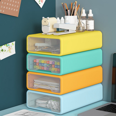 „Opberglades“ stalo organizatoriaus dokumentas „Diversen Houder Cosmetische Desktop Opbergdoos Kabinet“ namų biuro buferis „Stapelbaar“
