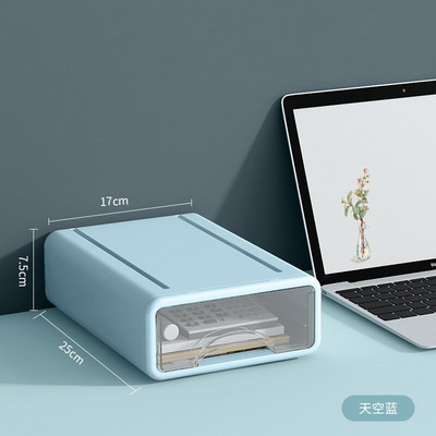 Opberglades Desk Organizer Document Diversen Houder Cosmetische Desktop Opbergdoos Kabinet Home Office Briefpapier Stapelbaar