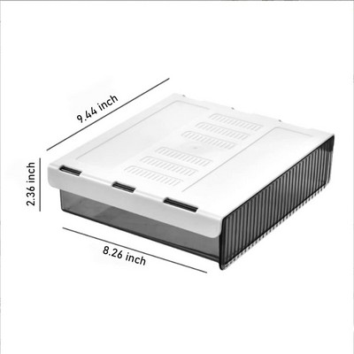 Samolepiaci úložný box Hiddens pod stôl, organizér na make-up, úložný box pod stôl, zásuvkový organizér, úložný box na kancelárske potreby