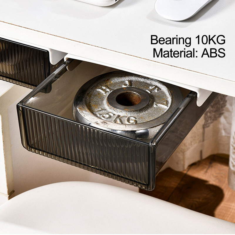 Samolepiaci úložný box Hiddens pod stôl, organizér na make-up, úložný box pod stôl, zásuvkový organizér, úložný box na kancelárske potreby