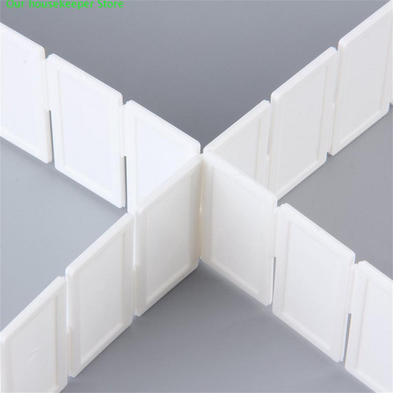 4 buc./6 buc. Despărțitor sertar cu grilă Organizator de depozitare pentru nevoile casnice Despărțitor din plastic pentru sertar de birou dulap Instrumente de economisire a spațiului