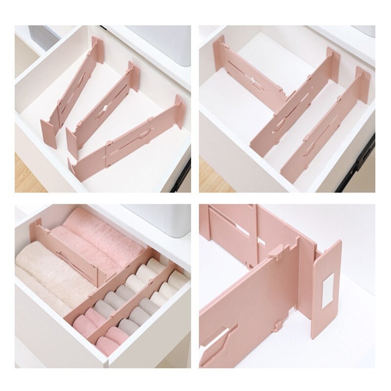 2 ks nastaviteľná deliaca priečka zásuviek DIY úložné police domácnosť šatníková skriňa oddeľovacia priečka doska organizér zásuviek deliaca priečka