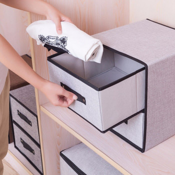 Συρτάρια αποθήκευσης λευκών ειδών Νέο σχέδιο πλενόμενο κουτί αποθήκευσης Υφασμάτινο σουτιέν κάλτσες Organizer Εσωρούχων Φινίρισμα κουτί Συρταριέρα Organizer