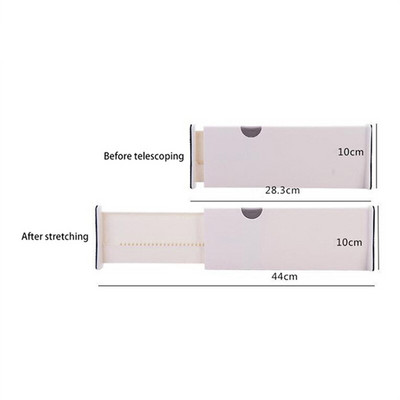 Nastaviteľný úložný priestor, deliaca priečka, výsuvný plastový držiak na zásuvky, oddeľovač do domácnosti, oddeľovač s klapkou