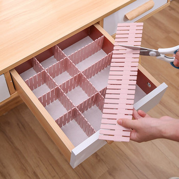 Οικιακό πλαστικό διαχωριστικό συρταριών Ρυθμιζόμενο δωρεάν συνδυασμός διαχωριστικών πλαισίων διαίρεσης εργαλεία DIY Grid Drawer Organizer Ράφια