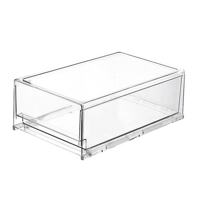 Cutii de depozitare transparente, stivuibile, cutie de containere cu sertar extras, 2 dimensiuni, reutilizabile, cutii transparente de depozitare.