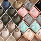 6/8 ks DIY kombinovaná spodná bielizeň ponožky úložný box priečka väzba podprsenka mriežka oddeľovač papiernictvo rôzne organizovať úložný box