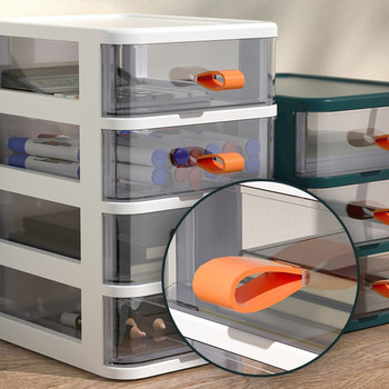 Прозрачен Desktoationery Прахоустойчив контейнер за козметика Домакински органайзер Кутия за съхранение Пластмасово мини чекмедже за съхранение