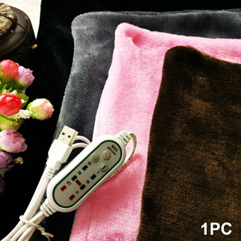 Ηλεκτρική κουβέρτα 3 επιπέδων που πλένεται στο πλυντήριο θερμοστάτης Μαλακό βελούδινο Camping Home Office Θέρμανση USB Φορητό ταξίδι για καναπέ-κρεβάτι