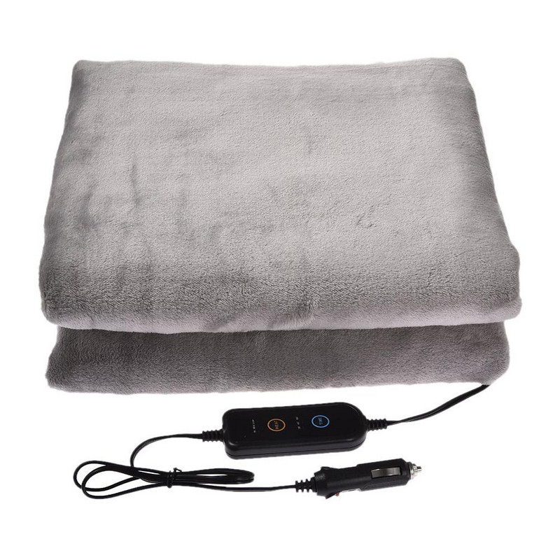 12v auto ajastatud temperatuuriregulaatoriga küttetekk hall flanell 145*100cm suure digiekraaniga elektritekk #W0