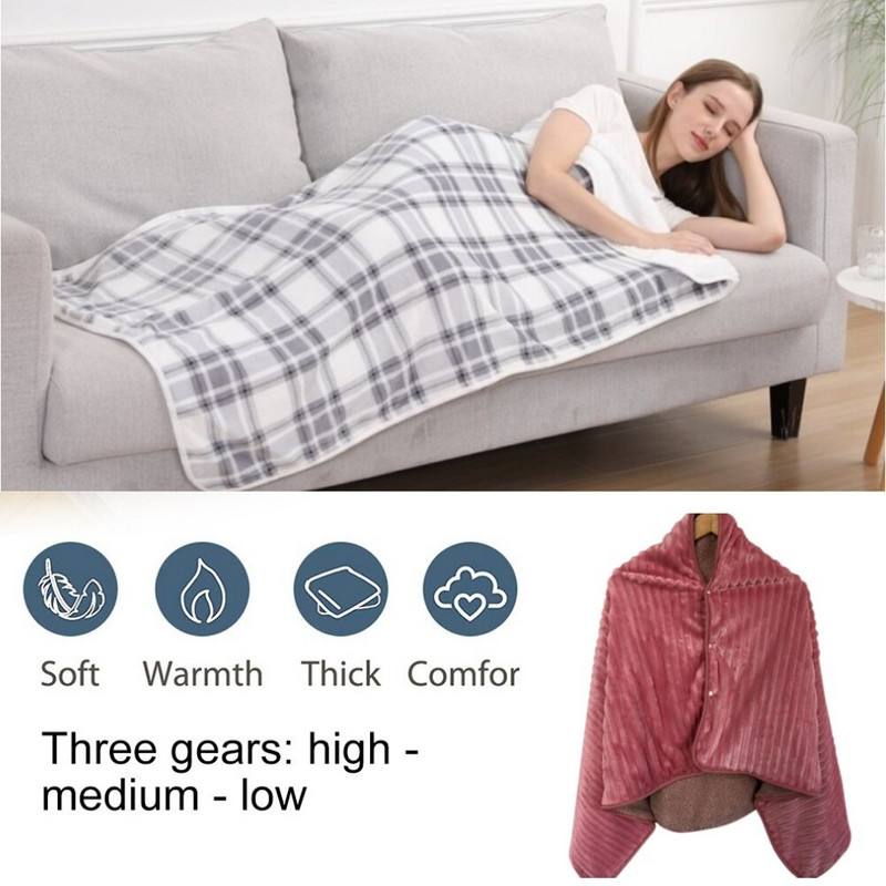 USB elektrická deka, multifunkčná nositeľná elektrická deka, 3 nastavenia teploty, mäkká ochrana proti chladu, ohrievač kolien do kancelárie