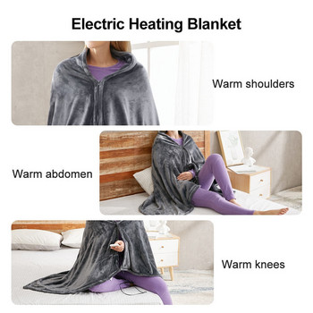 Θερμαινόμενη κουβέρτα με θερμαινόμενο σάλι Usb Ηλεκτρική θερμαινόμενη βελούδινη κουβέρτα Θερμαινόμενη κάπα Θερμαινόμενη κουβέρτα κάλυμμα κοραλλιογενούς φανέλας
