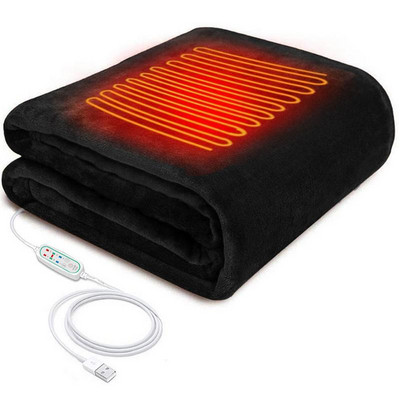 Új, 45x80 cm-es USB elektromos fűtő kendő, mosható, 3 hőfokozat időzítési funkcióval, fűthető kendőtakaró