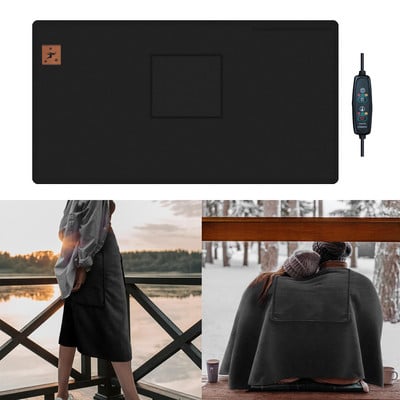 Elektrická deka s USB rozhraním, ochrana proti prehriatiu, 3-páková 5V vyhrievacia deka, vyhrievaná deka pre kanceláriu, domácnosť, vnútorné a vonkajšie použitie, chrbát, nohy a ruky