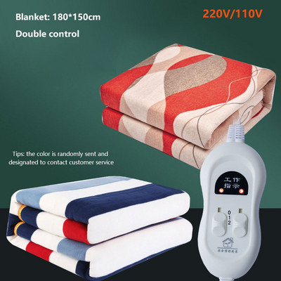 Električna deka Grijana plahta Termalno grijanje Krevet 220v/110v 80x150cm Dvostruko inteligentno vrijeme Dvostruka dvostruka kontrola temperature