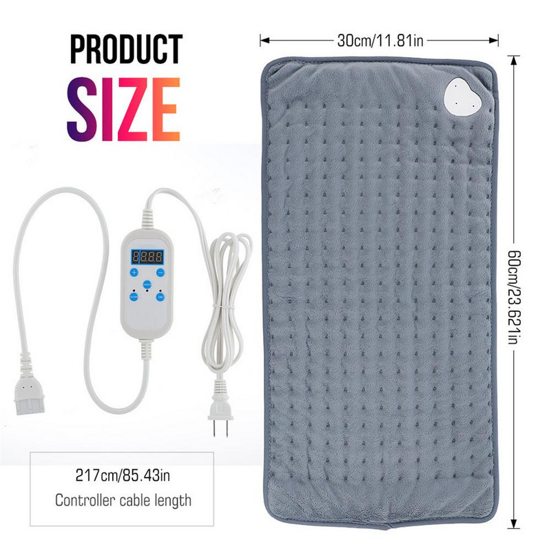 Elektrická vyhrievacia podložka, deka s časovačom, fyzioterapia, rýchla vyhrievacia podložka na rameno, krk, chrbát, nohu, úľava od bolesti, zimné teplo