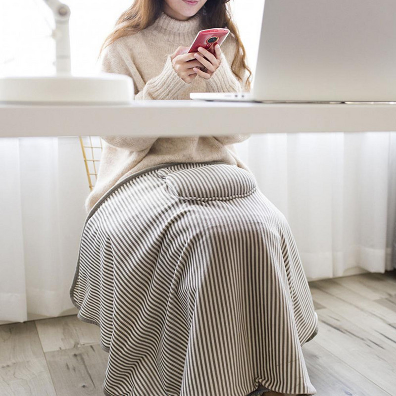 Többfunkciós hordozható Kényelmes Kényelmes Stílusos Praktikus USB elektromos fűtött takaró Téli Otthoni Irodai Szőnyeg