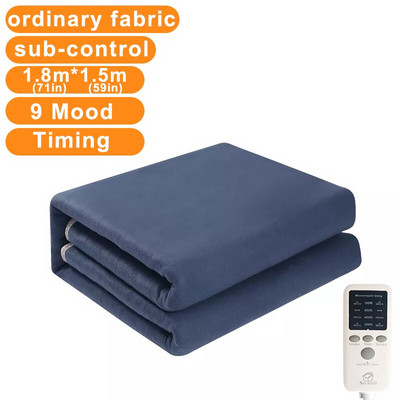Vylepšená flanelová elektrická deka, inteligentná vykurovacia deka, hrubší vykurovací matrac, 9 regulátorov teploty, ohrievacia podložka