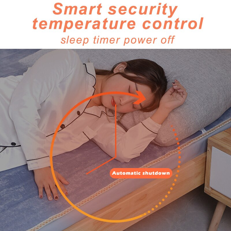 Vylepšená flanelová elektrická deka, inteligentná vykurovacia deka, hrubší vykurovací matrac, 9 regulátorov teploty, ohrievacia podložka