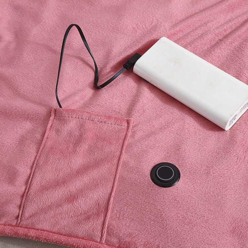 5V USB veľká elektrická deka napájaná powerbankou, zimná ohrievacia posteľ s USB vyhrievanou dekou, ohrievač tela