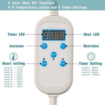 9-степенно електрическо одеяло, перяща се нагревателна подложка, регулируема електрическа нагревател, електрическо нагревателно одеяло, дропшиппинг
