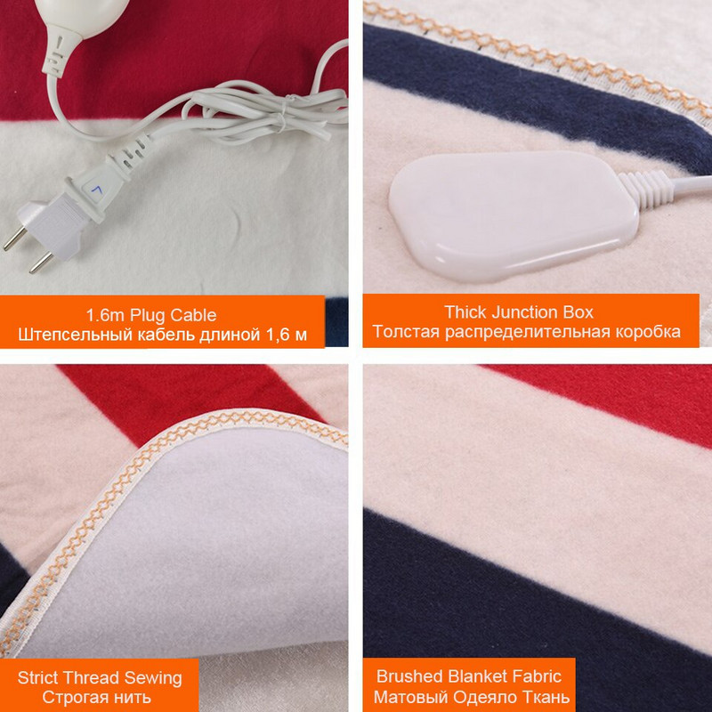 110~240V elektrická deka veľkej veľkosti, hrubší ohrievač, dvojitý ohrievač tela, vyhrievaná deka s termostatom, elektrická vyhrievacia deka na posteľ