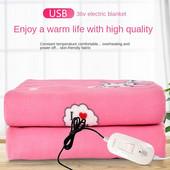Elektrická deka, jednoduchá dvojitá teplá nízkonapäťová 36V zahustená deka, elektrická deka, zasúvacia do USB rozhrania