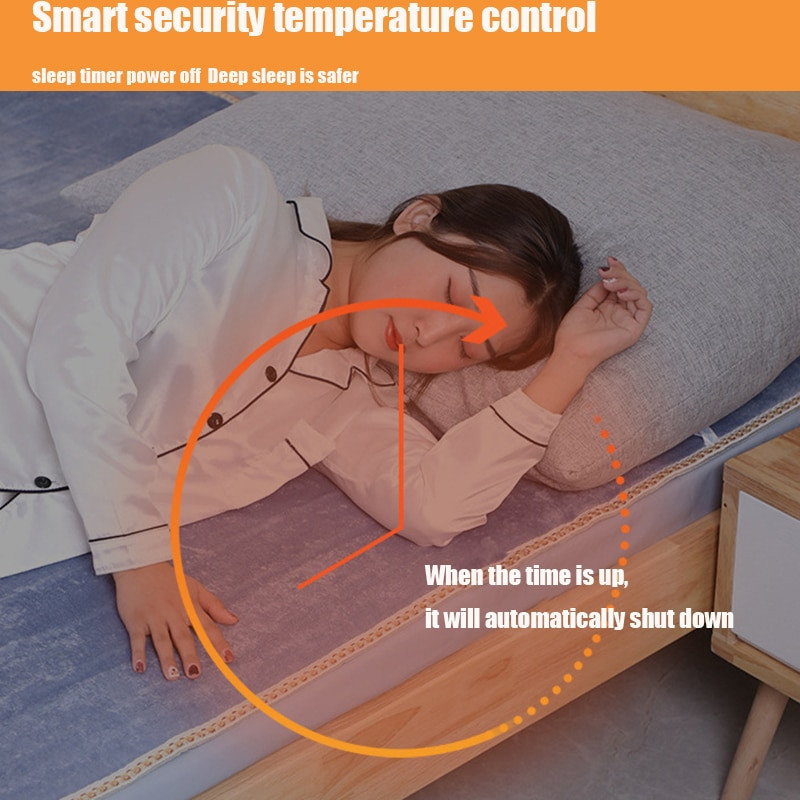 Elektrická deka Zimná teplá vykurovacia hrubšia plyšová vykurovacia prikrývka Vyhrievané prikrývky Elektrický matrac Nastaviteľná teplota Ohrievač tela