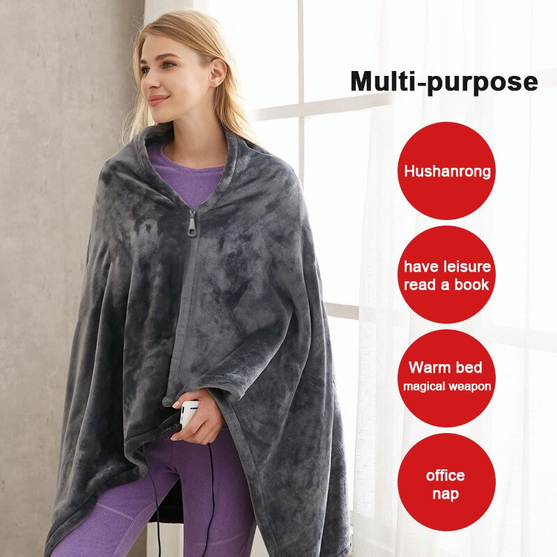 35~65℃ 85x150cm USB elektrická vyhrievaná deka teplá šatka vyhrievacia plyšová deka ohrievač plášť vyhrievacia deka na kolená flísová deka dobrej kvality