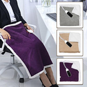 2 veľkosti 60W elektrická deka, umývateľná obojstranná plyšová ohrievacia deka, chrániče kolien, ramenný šál, vyhrievaná deka