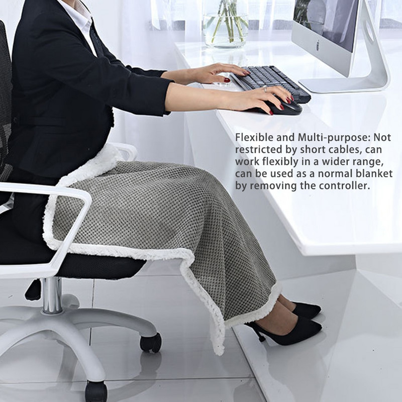 2 veľkosti 60W elektrická deka, umývateľná obojstranná plyšová ohrievacia deka, chrániče kolien, ramenný šál, vyhrievaná deka