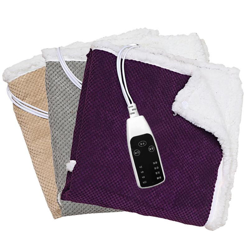 2 veľkosti 60W elektrická deka, umývateľná obojstranná plyšová ohrievacia deka, chrániče kolien, ramenný šál, vyhrievaná deka