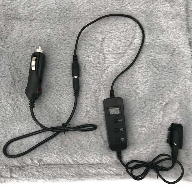 46cm X 80cm elektromos fűtőtakaró 12V elektromos fűtött autós teherautó utazási kordbársony puha meleg takaró #W0